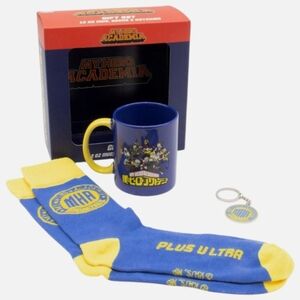 My Hero Academia Gift Set Mug Crew Socks & Keychain New!